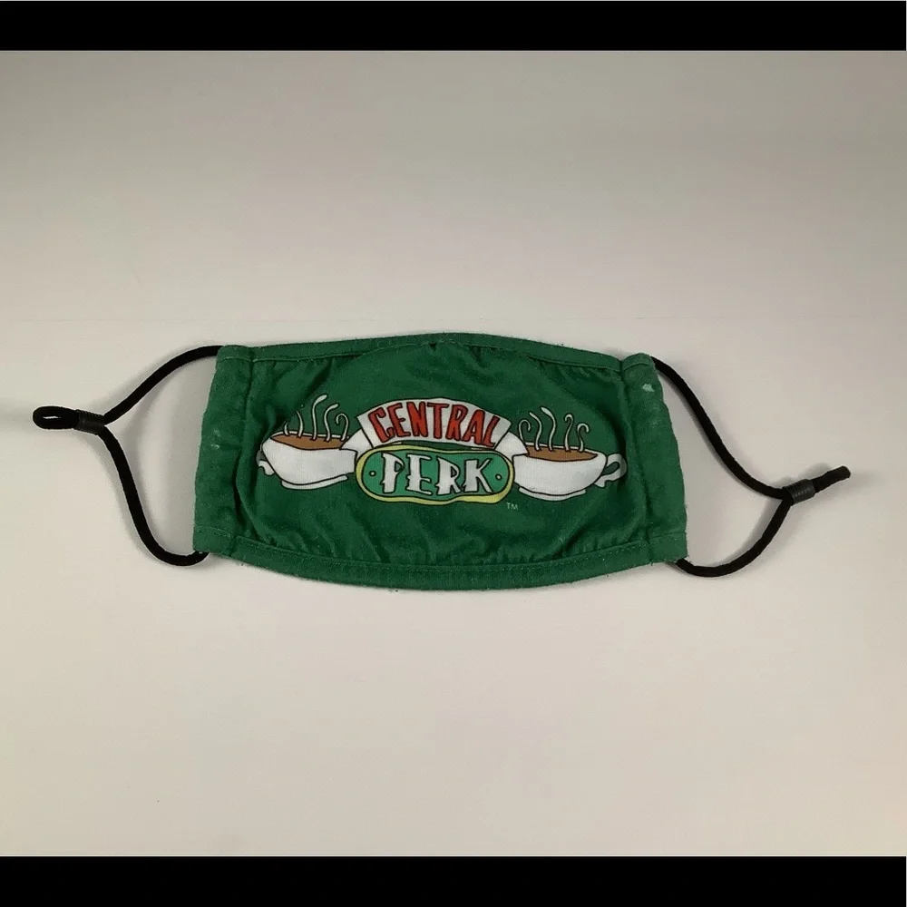 Vintage 90s FRIENDS Green Central Perk Face Mask OS